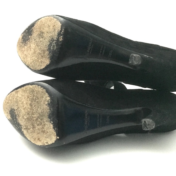 YSL - Imperiale Suede Platform Ankle Strap Heels - Picture 6 of 16